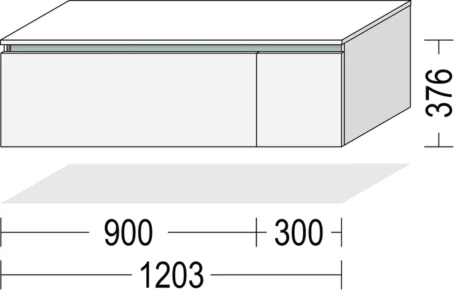 Nobilia Single Retailer Lowboard Sand 120 cm 1